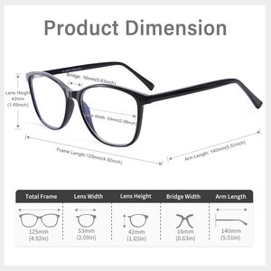 Madison Avenue Blue Light Blocking Glasses Anti-Eyestrain UV Glare Women TV Phone Computer Gaming Eyeglasses Stainless Frame <strong>TAC</strong> - Product Image 5
