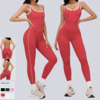 BNICE 9528 Ensemble de sport personnalisé avec logo pour femme, combinaison de sport sans couture, tenue de sport slim, combinaisons et playsuits