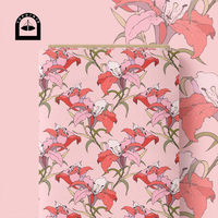 Tissu en coton floral Topoints pour robes, impression numérique, motifs personnalisés AFD