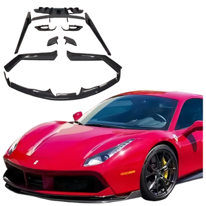 Kit carrosserie pour Ferrari 488 Spider : lèvre avant, diffuseur, jupes latérales, pare-chocs avant et arrière, ailerons avant et arrière, jupes latérales, déflecteurs d'air - Product Image 1