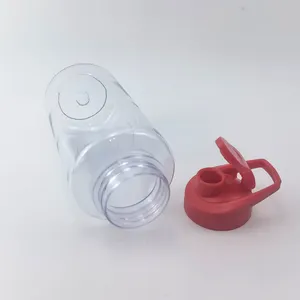 Bottiglia di acqua di grande capacità di plastica BPA Free bottiglie di plastica sport bottiglia d'acqua con paglia