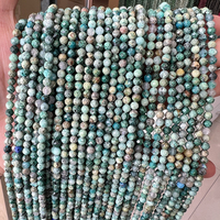 Perles en pierre naturelle facettées de 2 mm, 3 mm, 4 mm, pierres précieuses en cristal turquoise Phoenix, perles en vrac pour la fabrication de bijoux