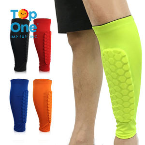TopOne petit protège-tibia vente chaude manchon de Compression pour hommes femmes basket-ball football large épais EVA jambières - Product Image 1