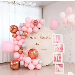 Caixa de balão transparente branca CLBX para casamento, confissão, festa de aniversário, decoração de cenário, caixa de presente