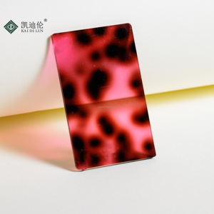 Lámina de Plástico Acrílico PMMA Rígido con Patrón Imitación Caparazón de Tortuga, de 3mm a 20mm, Color Ámbar - Product Image 5