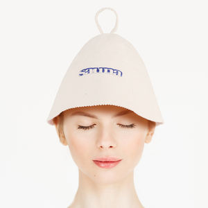 Pure Wool Eco-Friendly <b>Sauna</b> Hat With Customized Logo Embroidery Soft And Comfortable Washable Reusable <b>Sauna</b> Hat - Product Image 4