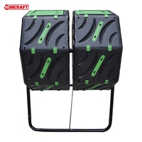 Gobelet rotatif 130L à double chambre pour composteur de jardin extérieur