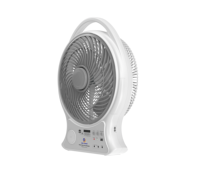 Ventilateur de table rechargeable 14 pouces Ventilateurs solaires CC Ventilateur de bureau à charge USB avec lumière LED et panneau solaire
