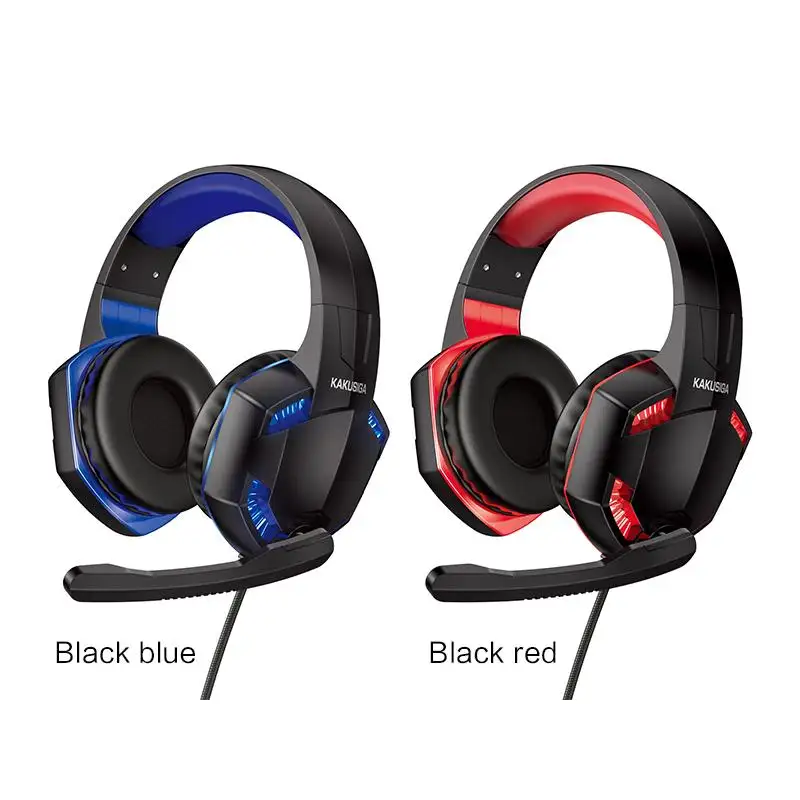 KAKUSIGA Cool competitive Game Earphone Wired Headphone Gaming Stereo Headset with microphone