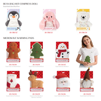 Peluche chauffante pour micro-ondes en forme d'animal mignon, coussin chauffant parfumé pour soulager la douleur et le confort, cadeau idéal