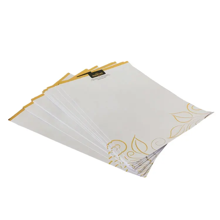 Produtos de papelaria personalizado logotipo de ouro a4 cabeça de letra impressão de papel