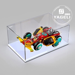 Vitrine d'exposition en acrylique transparent YAGELI pour figurines, avec impression sérigraphique, logo personnalisé, anti-poussière, boîte cube de comptoir à assembler - Product Image 5