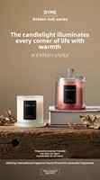 Set Hadiah Lilin Aroma Kedelai Buatan Tangan untuk Festival Qixi, Lilin Mewah untuk Rumah, Kamar Tidur, Ruang Tamu dalam Cangkir Dekoratif