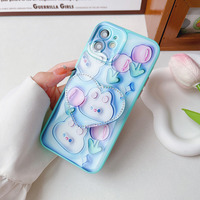 Esthétique Anti-Gravity 3D Heart Shaped Waterproof Shockproof Funny Smart Phone Case Pink Color Compatible for 14 Max Blu