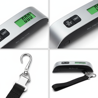 Balance de voyage numérique portable suspendue pour bagages de 50kg avec affichage LCD