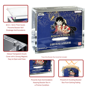 Boîte de boosters de cartes Pokémon en acrylique transparent de haute qualité, personnalisée, pour <span class=keywords><strong>jeu</strong></span> de cartes One Piece - Product Image 4