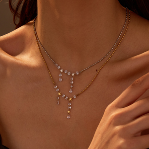 מתנה תכשיטי אופנה nimai מתנה תכשיטי אופנה 18k שרשרת תליון כוכב לכל יום - Product Image 1