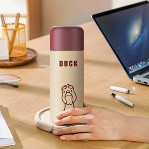 2024 New Cute 3d Printed Cup Straw Vacuum Style 600ml Insulated Water <b>Bottle</b> With Straw - Product Image 4