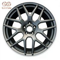 Jante en alliage forgé multi-rayons, finition gris anthracite mat avec lèvre usinée, tuning automobile, PCD personnalisé et livraison rapide