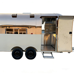 VIC Custom Stainless Steel Aluminum Mobile Food Trailer Multifunctional 4 <b>Wheel</b> Design Built-In Heater for Snack Food Chips - Product Image 6