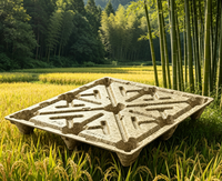 Palettes en bois moulées de qualité industrielle, à usage unilatéral avec fourches à quatre voies d'entrée, imperméables et résistantes à l'humidité