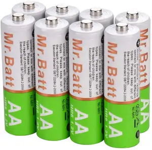 充電式バッテリーNi-MH AA 1600mAh 1.2v AAA AA SC C D FようこそOEM受け入れピンワイヤーコネクターの追加