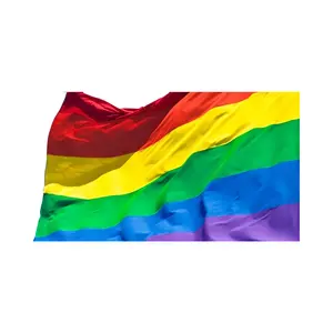 Personalizado personalização livre amostra entrega rápida, atacado, 3x5 pés, poliéster, orgulho gay, político, arco-íris bandeira
