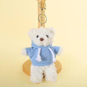 15CM eklemek Logo baskı logosu ayı özel Logo ayı sevimli peluş kolye sırt çantası anahtarlık şirket promosyon hediyeler peluş oyuncak anahtarlık - Product Image 3