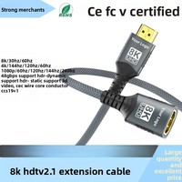 Extension HDTV 8K 4K, câble d'extension HDTV 2.1 4K30Hz/ 60Hz/ 120Hz, adaptateur HDTV ultra haute vitesse mâle vers femelle