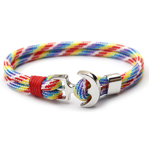 กำไลข้อมือเชือกมิลานสำหรับผู้ชายผู้หญิงกำไลข้อมือแฟชั่นสำหรับ X252รูปสมอเรือ - Product Image 3