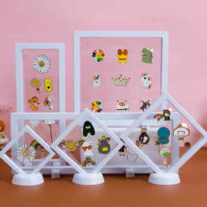 Badge Storage <b>Box</b> Metal Display Stand For Jewelry Brooches Floating Medal Organizer Anime Game Collectible Show Case - Product Image 1