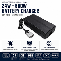 Chargeur de batterie Lifepo4 sans ventilateur haute efficacité 100-240VAC 8S 24V 20A 29.2V pour robot drone