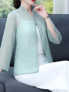 <span class=keywords><strong>ASOS</strong></span> Robe élégante verte pour <span class=keywords><strong>femme</strong></span>, Cardigan à volants à manches mi-longues, double couche, coupe ample, style crop top, taille unique, en mousseline et mohair, col en V - Product Image 3