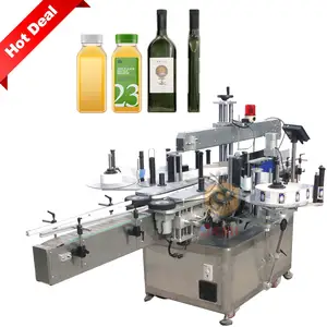 Automatische Dubbele Kanten Platte Fles Labeling Machine Voor Vierkante Fles Label Etikettering Machines