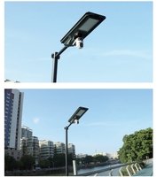 Super Version MJ-SSTHC Lampe Solaire de Rue à Double Caméra 800W 1200W avec Surveillance CCTV 4G WIFI et 2 Objectifs