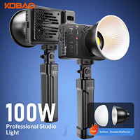 Kdbao100W Lampe d'appoint légère et portable à température de couleur réglable (2700K-6500K) avec fonction Power Bank pour la photographie