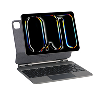 Clavier Tactile Sans Fil Magique 11 Pouces avec Interface USB, Étui Clavier Arabe pour iPad 11 et 10e Génération, Magnétique A16