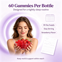 Gummies de mélatonine sans sucre OEM, saveurs naturelles de fruits, complément pour le sommeil, vitamines en vrac pour le soutien du sommeil