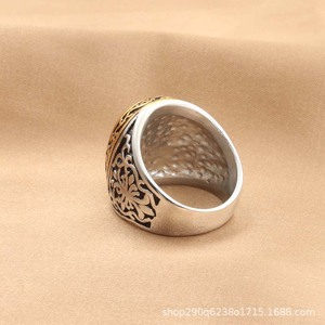 Men's Stainless Steel Goddess <b>Ring</b> 925 Silver Gold Plated Retro Punk Style Fashion Jewelry Gift for Him - Product Image 5