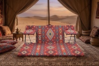 Chaise-lit de camping pliable et peu encombrante, style Majlis arabe traditionnel, canapé de sol de luxe pour le glamping en extérieur