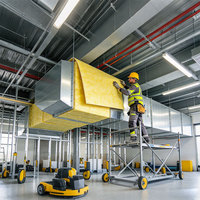 Panneau thermique en laine de verre, matériau d'isolation en fibre de verre pour les applications industrielles sur les toits, les murs et les plafonds