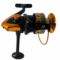 Moulinet de pêche spinning taille 7000 grande capacité rapport de réduction 4.1 bobine en aluminium 3 roulements à billes eau salée surf bateau vente en gros