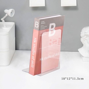 L-hình kệ sách lưu trữ hiển thị cuốn sách đứng nhựa bookend cho nhà văn phòng thư viện cuốn sách hiển thị - Product Image 4