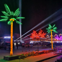 Lumière LED décorative d'extérieur personnalisée, 3M, 4M, 5M, pour parc, réaliste, aspect naturel, palmier en cocotier artificiel