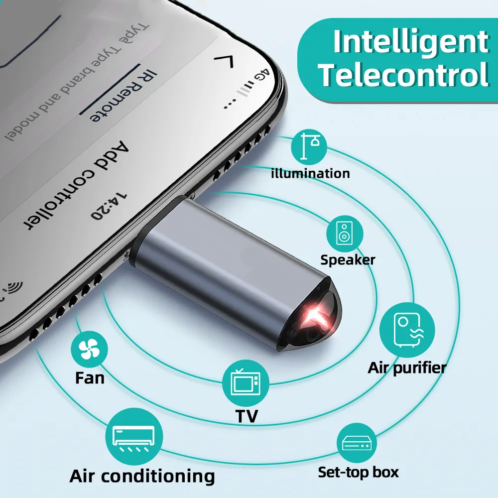 Télécommande universelle IR pour TV Box climatiseur App contrôle appareils infrarouges Mini adaptateur pour ios Micro USB type-c