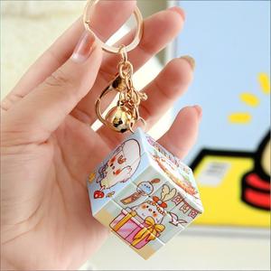 Portachiavi <span class=keywords><strong>Cubo</strong></span> <span class=keywords><strong>di</strong></span> <span class=keywords><strong>Rubik</strong></span> a Tema Cartone Animato, Regalo Creativo Antistress in Metallo, Accessorio per Zaino Studenti, Ciondolo Portachiavi - Product Image 6