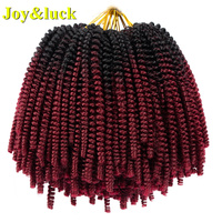 Prix de gros tresses synthétiques 8 pouces de profondeur pré boucle tissage Curl Ombre gris Crochet tressage tresses printemps torsion Extension de cheveux