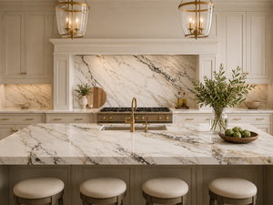 UNION STONE Calacatta Noir Aura, quartz imprimé artificiel, grande dalle, design moderne écologique, comptoirs de cuisine, murs et sols - Product Image 2