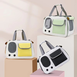 Grand sac de transport pliable en fer pour animaux de compagnie avec fenêtre en maille respirante, idéal pour chiens de petite et moyenne taille, confortable pour chats - Product Image 3