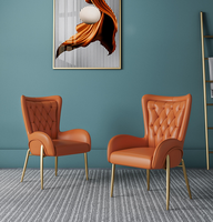 Chaises de salle à manger à bras souple modernes de luxe avec dossier Tabouret de bar de cuisine Chaise longue haute de comptoir